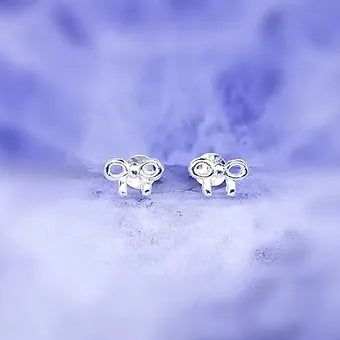 EVIE FAITH STERLING SILVER COLLECTION Solid Bow Earrings