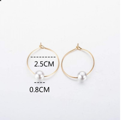 SALE ! Gold Loop Pearl Earrings WAS £12 NOW £10