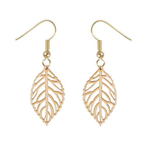 SALE ! Gold Leaf Earrings